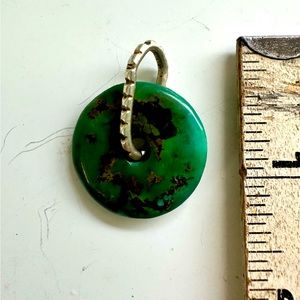 Sterling and turquoise drop pendant